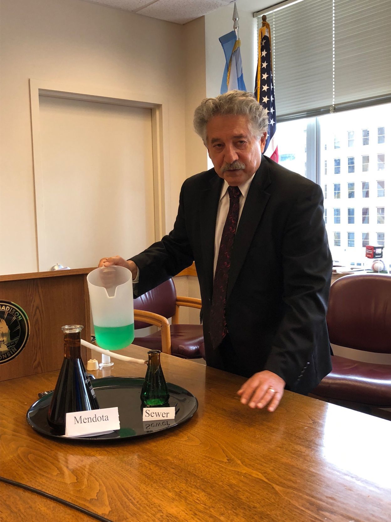 Soglin flood demonstration